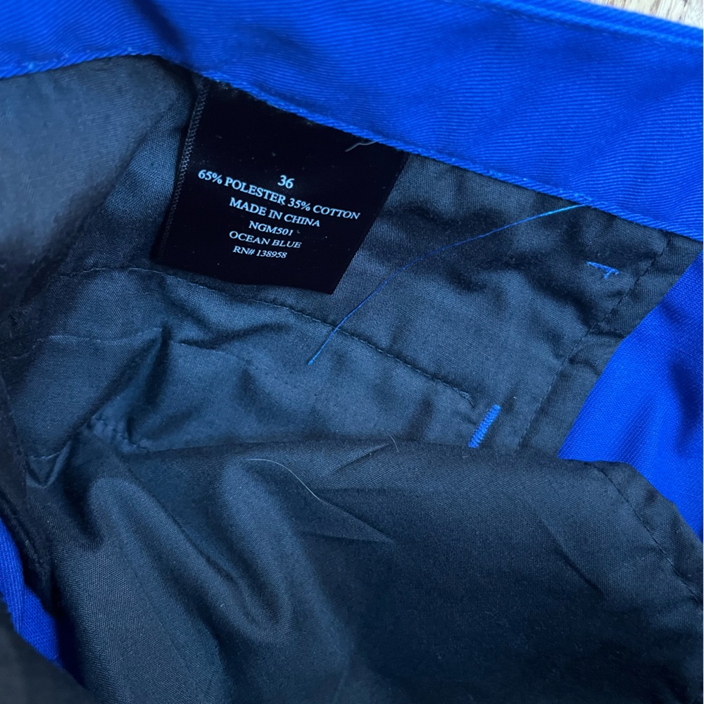 Men's Blue Dress Pants - Picture 4 of 5